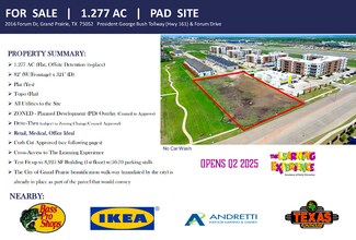 Plus de détails pour 2016 Forum Dr, Grand Prairie, TX - Terrain à vendre