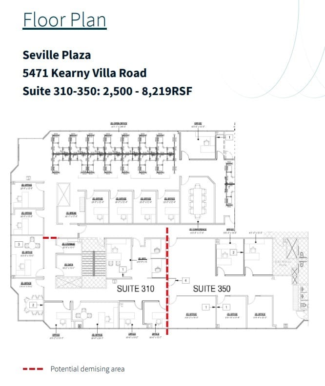 5471 Kearny Villa Rd, San Diego, CA à louer Plan d’étage– Image 1 sur 1