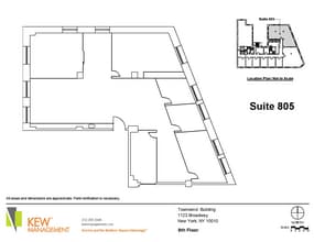 1123 Broadway, New York, NY à louer Plan d’étage– Image 1 sur 10