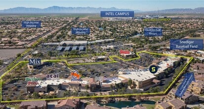 Alma School Rd & Chandler, Chandler, AZ - VUE AÉRIENNE  vue de carte