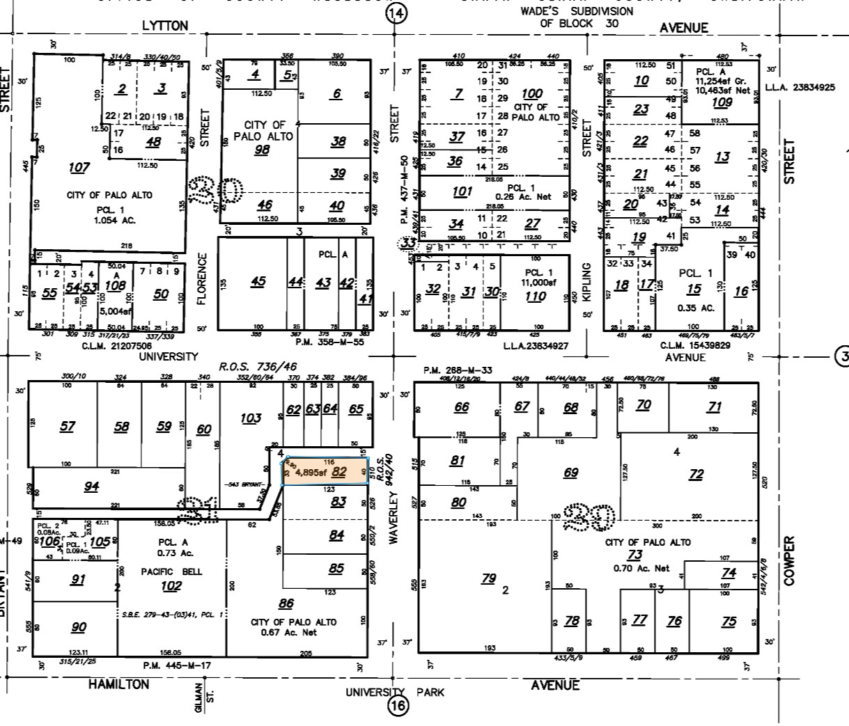 510 Waverley St, Palo Alto, CA à vendre Plan cadastral– Image 1 sur 11