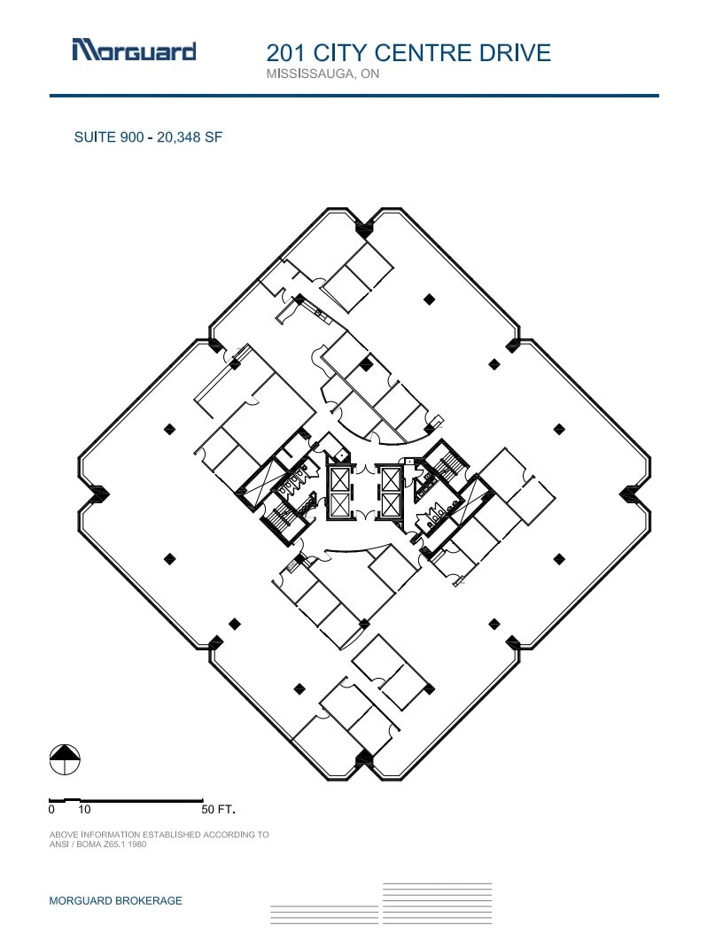 201 City Centre Dr, Mississauga, ON à louer Plan d’étage– Image 1 sur 1