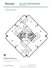 201 City Centre Dr, Mississauga, ON à louer Plan d’étage– Image 1 sur 1