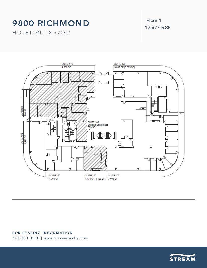 9800 Richmond Ave, Houston, TX à louer Plan d’étage– Image 1 sur 1