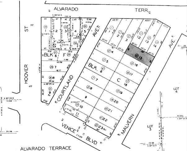1419 Malvern Ave, Los Angeles, CA à vendre - Plan cadastral – Image 2 sur 2