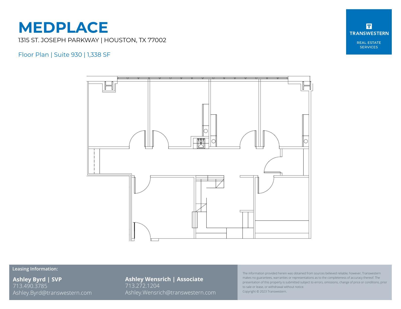 1315 St Joseph Pky, Houston, TX à louer Plan d’étage– Image 1 sur 2