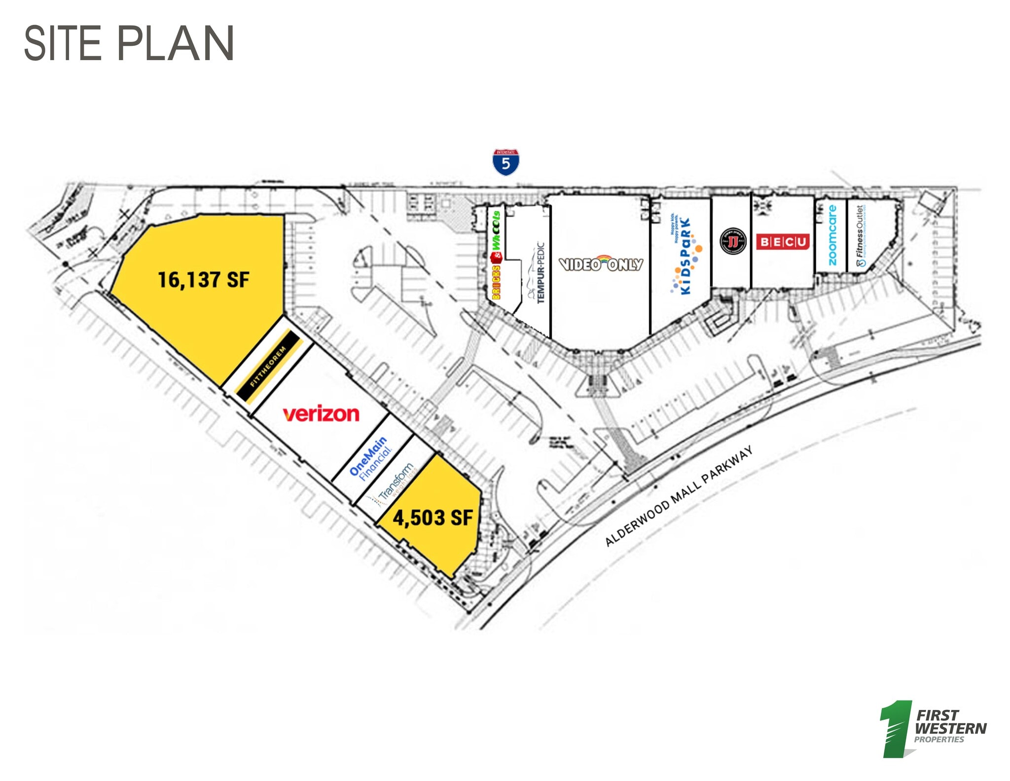 19230 Alderwood Mall Pky, Lynnwood, WA à louer Plan de site– Image 1 sur 1