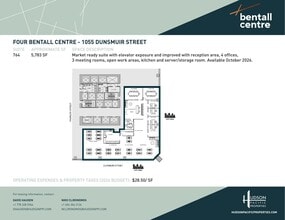 1055 Dunsmuir St, Vancouver, BC à louer Plan d’étage– Image 2 sur 2