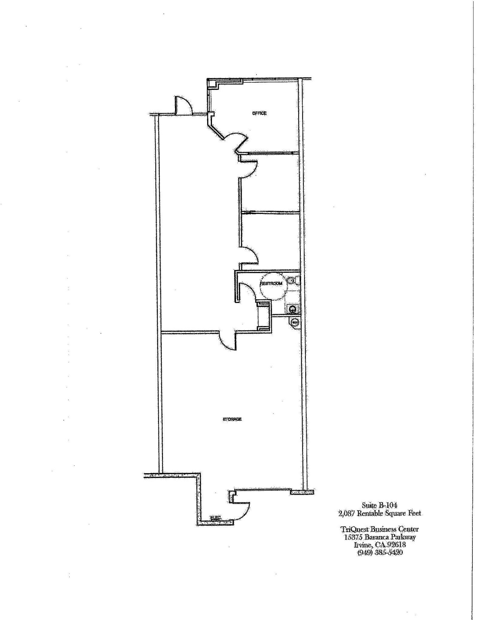 15375 Barranca Pky, Irvine, CA à louer Plan d’étage– Image 1 sur 1