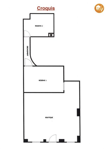 Local commercial dans Paris à louer - Plan d’étage – Image 2 sur 3