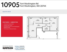 10905 Fort Washington Rd, Fort Washington, MD à louer Plan d’étage– Image 1 sur 1