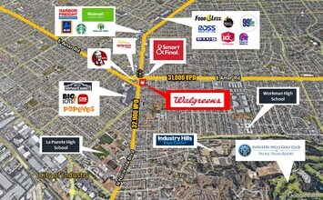 934 N Hacienda Blvd, La Puente, CA - Vue aérienne  vue de carte