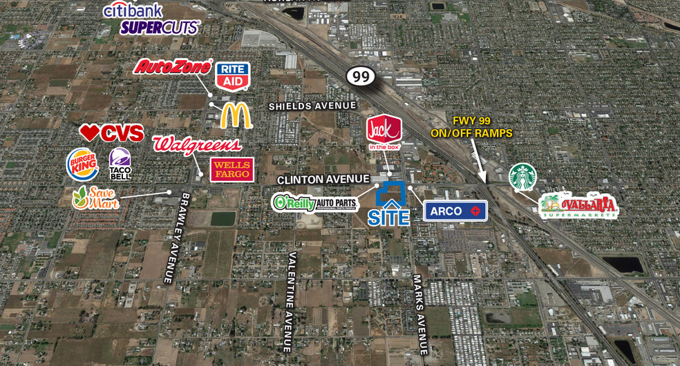 SWC Marks & Clinton Ave, Fresno, CA à louer - Photo de l’immeuble – Image 1 sur 3